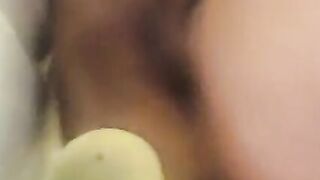 Lil-Ryda backing up her incredible sexy Booty and phat twat on her vibrator