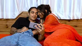 indian Couple gets Horny Watching Porn Together and rough sex in hindi audio