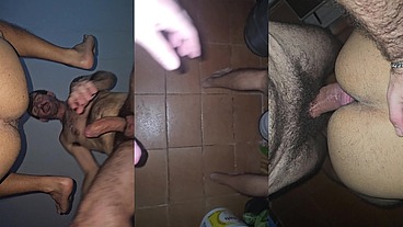 Gozando no cu do vizinho e depois batendo até espumar.