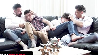 Twink Trade - Naughty Twinks Make A Plan To Seduce And Swap Their Stepdaddies During A Movie Night