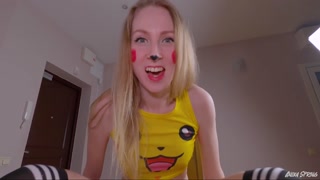 Pikachu teen used her riding skills to get impregnated! Super effective!
