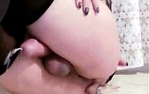 Crossdresser Cums Hands-Free on Webcam