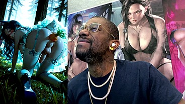 Transgender Bunny Cosplayer Hands Free Cumming With A Carrot Stuck Up Her Tasty Slutty Ass Hole, AI Generated