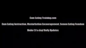 Stroke your shaft and eat up all your cum CEI