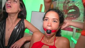We put dildo in her ass while she&#039;s locked in the lock-up GGmansion