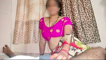 Hot Indian wife gives blowjob and rides big cock in the morning