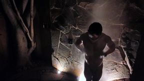 Steamy Asian Muscle God: Hot Tub Flex, Ass Tease &amp; Poolside Cum Explosion