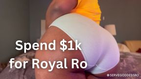 Spend $1k for Royal Ro HD MP4 1080p - ebony findom mind fuck ignore