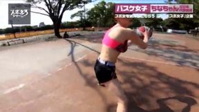 I-Cup Super Busty Tall Slender Babe Shows Off Her Tongue Skills Before Intense Cum Dunks