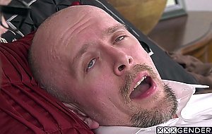 Hot tranny caught stepdad watching porn and she swallowed dick