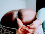 Macho Wearing Fishnets Using Dildo Under Cloudy Influence