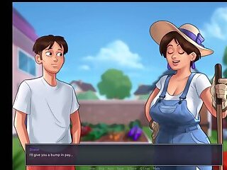 Summertime Saga, she gave him a handjob in the shower and cleaned him up.