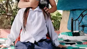 Lucky farm boy impregnates 18+ year old student in the backyard
