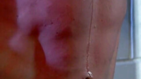 Drooling stud Derek Pain moans in agony as he feels the pain of the flogger