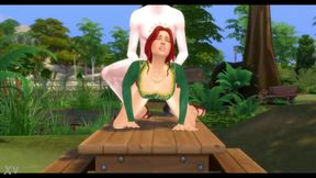 Princess Fiona banged by big cock in swamp