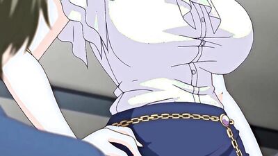 Blonde teacher with massive tits gets kinky with pantyhose in hentai porn