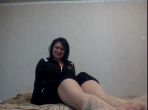 Soles pretend to pump a gas pedal