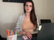 Stepmother made a huge cum when she was caught by her stepson