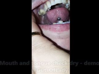 Throat and tongue check dry - demo