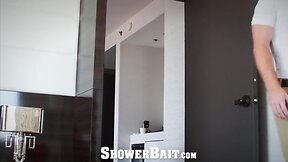 Showerbait aroused fucker adam bryant caught in the shower