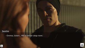 The Stepmother Is Holding a Handsome Neighbor Close and Kissing Him Deeply