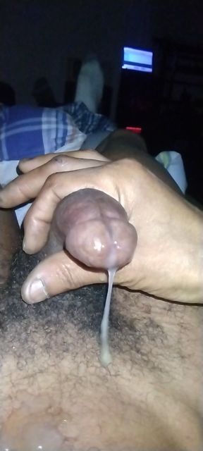 Solo Masterbation with Cumming Cock Close up