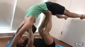 Twink - Hot Dudes Lock Eyes At The Gym & Soon After They Indulge In Some Erotic Acrobatic Sex