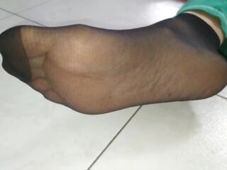 Covid time. Yoga gym in nylon socket at home using my xbox