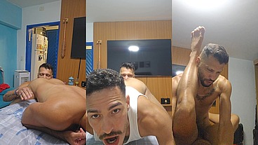 Eu e meu primo sozinho, arrombei cu dele