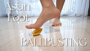 Asian Foot Ballbusting