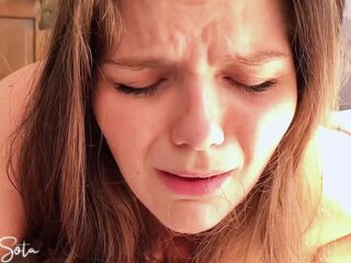Her 1st painful anal - Painal - Cum on her anal opening