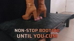 The Bootjob Will Not Stop Until You Cum, in Brown High Heels Boots (45 Degrees Version) - TamyStarly - Cock Balls Crush Trample, Shoejob, CBT, Trampling, Bootjob, Stomping