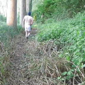 OUTDOOR NAKED WALK START TO FINISH THRO WOODS FIELDS