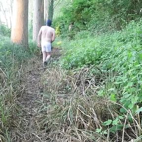 OUTDOOR NAKED WALK START TO FINISH THRO WOODS FIELDS