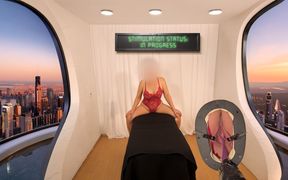 MILF on the Pleasure Table - Tied on Her Pussy to the Machine, the Vibration Device Makes Her Orgasm