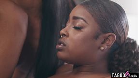 Black guy watches hot ebony lesbians in closet