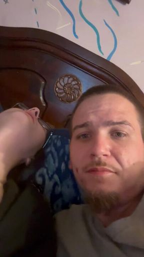 Stepbro holding sis while she cums