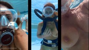 Full Face Mask Scuba nude and in the pool--come join me!