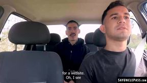 Isra Hell bottoms for his horny driver Kevin Alexander on the road