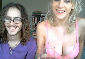 Am I the only one who thinks that this busty camgirl is too hot for this dude?