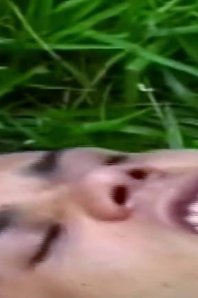 Blonde Tranny Gets Secretly Fucked in the Woods in Her Tight Asshole