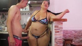 MY BOYFRIEND'S UNFAITHFUL NEPHEW FUCKS ME IN THE KITCHEN AND ALMOST CAUGHT US