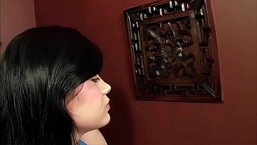 Cali Couture Deepthroats BBC Gloryhole Cumshot