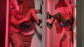 Tickling Mandy Topless, Restrained Standing, Laughing and Squealing