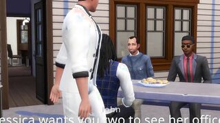Mega Sims- Ex-Wife cheats on hubby with his Co-Workers at his home (Sims four)