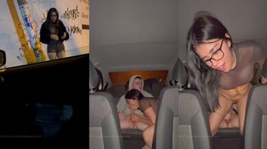 First time getting fucked in the car by a latina street prostitute