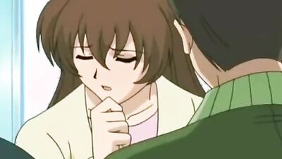 Hot anime babe gets creampied hard in moving train ride