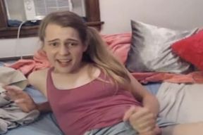 unrighteous nubile she-creature Toying With Her faux-cock