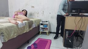 Lonely Housewife Can&#039;t Resist the Internet Technician and Makes Her Husband a Fool!