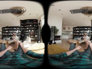 VR Bangers: Breasty Wife Screws Hard in Anal 3some FFM - VR Porn